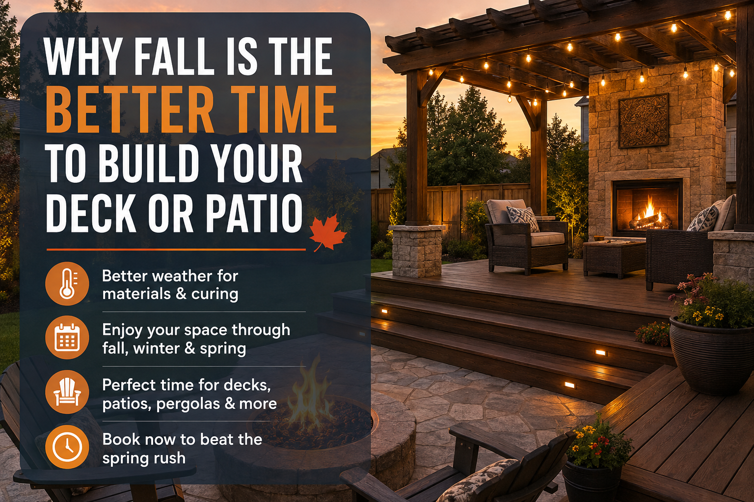 Why Fall Is the Best Time to Build a Deck or Patio in San Antonio